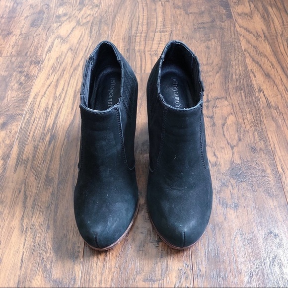 Jeffrey Campbell • Yorktown ankle bootie black washed leather chunky platform - Picture 4 of 12